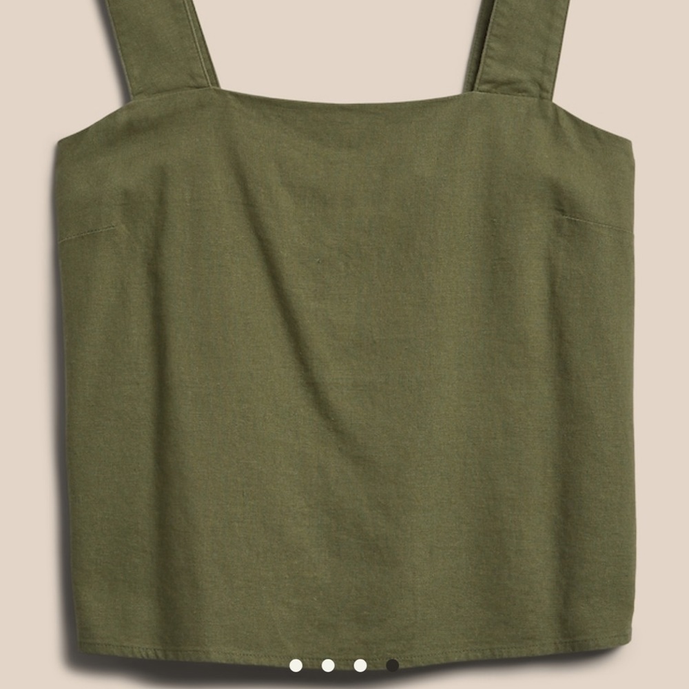 NEVER WORN Banana Republic Linen Blend Tank - Iguana Green